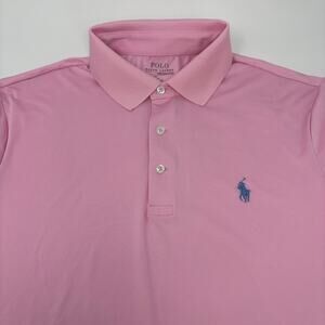 Polo Ralph Lauren Performance Medium Solid Pink Short Sleeve Shirt